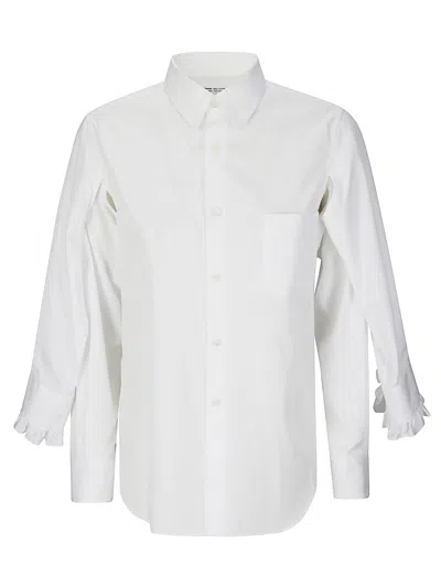 Comme Des Garçons Long-sleeved Cotton Blouse With Classic Collar