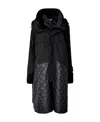 Comme Des Garçons Long-sleeved Hooded Coat In Black