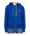 Comme Des Garçons Long-sleeved Hoodie In Blue