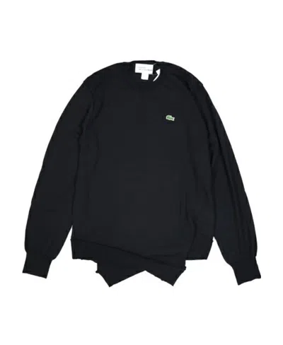 Comme Des Garçons Long-sleeved Irregular Sweater In Black