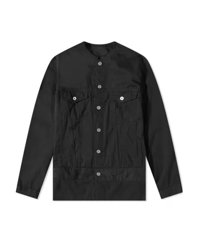 Comme Des Garçons Long Sleeved Jacket With Round Neck In Black