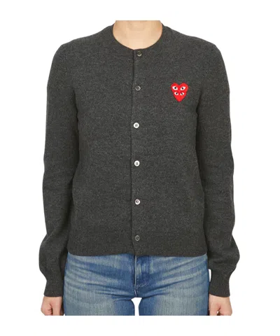 Comme Des Garçons Long-sleeved Knitwear In Gray