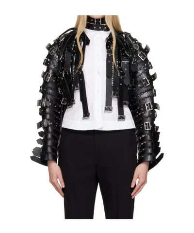 Comme Des Garçons Long-sleeved Leather Jacket