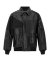 Comme Des Garçons Panel Construction Bomber Jacket In Black