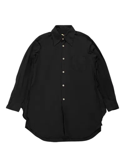 Comme Des Garçons Long-sleeved Shirt In Black