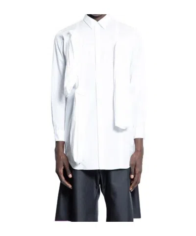Comme Des Garçons Long-sleeved Shirt In White