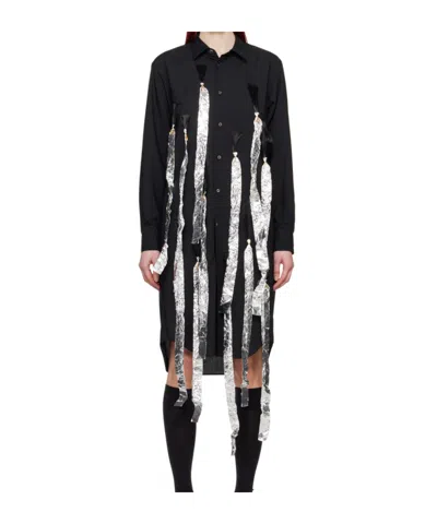 Comme Des Garçons Long-sleeved Shirt In Black