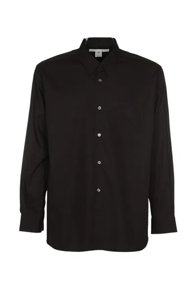 Comme Des Garçons Long-sleeved Shirt In Black