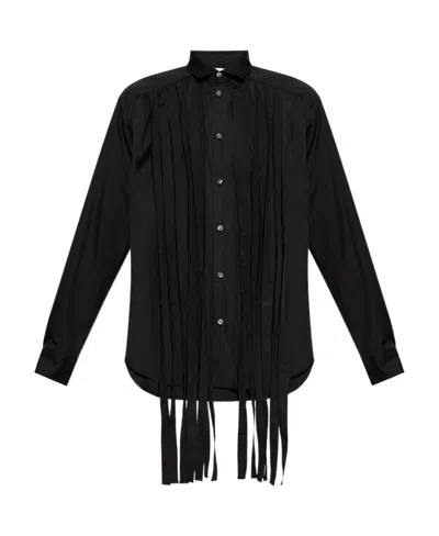 Comme Des Garçons Long-sleeved Shirt In Black