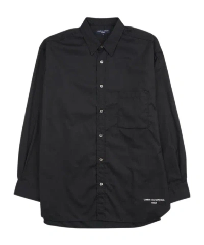 Comme Des Garçons Long-sleeved Shirt In Black