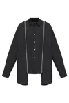 Comme Des Garçons Long-sleeved Shirt In Black