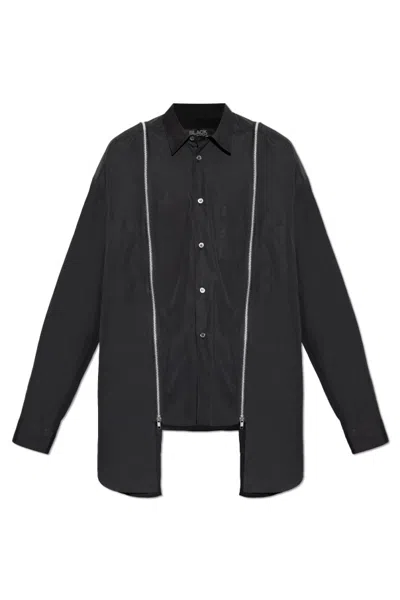 Comme Des Garçons Long-sleeved Shirt In Black