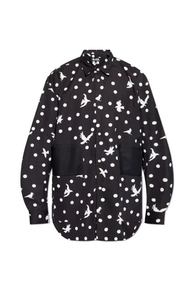 Comme Des Garçons Long-sleeved Shirt In Black