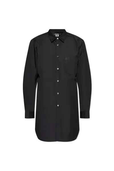 Comme Des Garçons Long-sleeved Shirt In Black