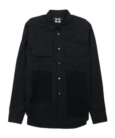 Comme Des Garçons Long-sleeved Shirt In Black