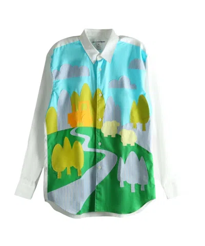 Comme Des Garçons Long-sleeved Shirt In Multi