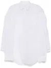 Comme Des Garçons Asymmetrical Cotton Shirt In Weiss