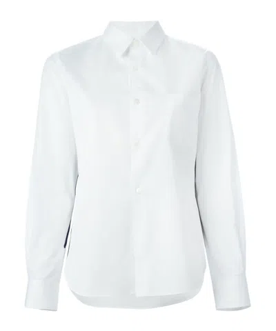 Comme Des Garçons Long-sleeved Shirt In White