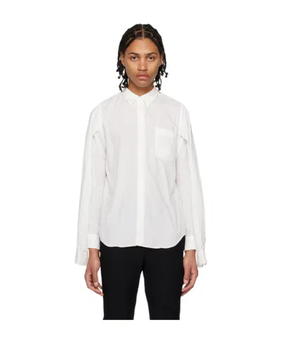 Comme Des Garçons Long-sleeved Shirt In White