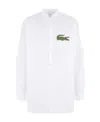 Comme Des Garçons Shirt Collaboration With Lacoste Featuring Button-down Collar In White