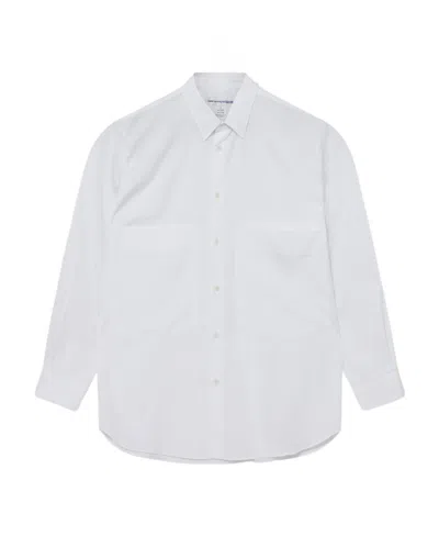 Comme Des Garçons Long-sleeved Shirt In White