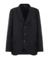 Comme Des Garçons Long-sleeved Suit Coat In Black