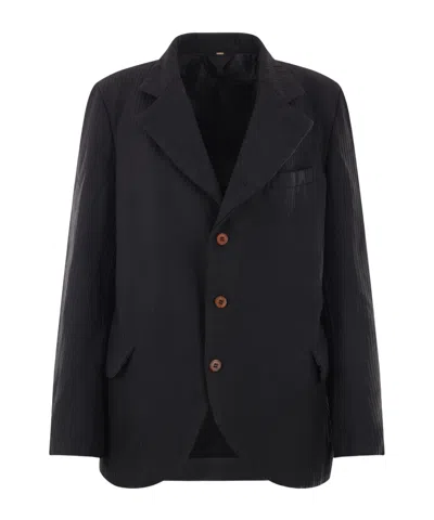 Comme Des Garçons Long-sleeved Suit Coat In Black