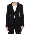 Comme Des Garçons Long-sleeved Suit Coat In Black