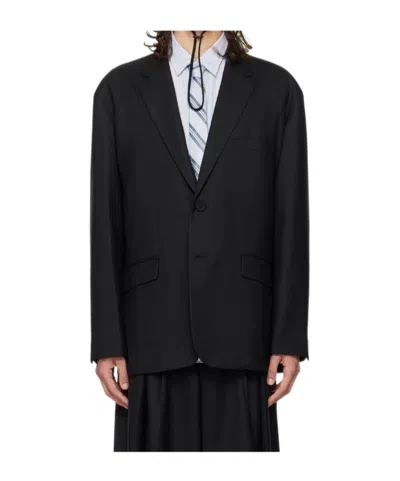 Comme Des Garçons Long-sleeved Suit Jacket In Black