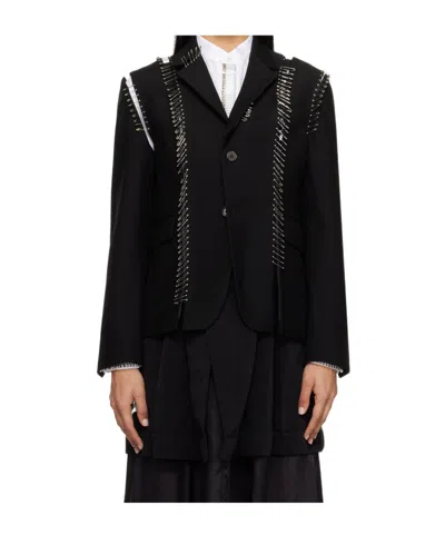 Comme Des Garçons Long-sleeved Suit Jacket In Black