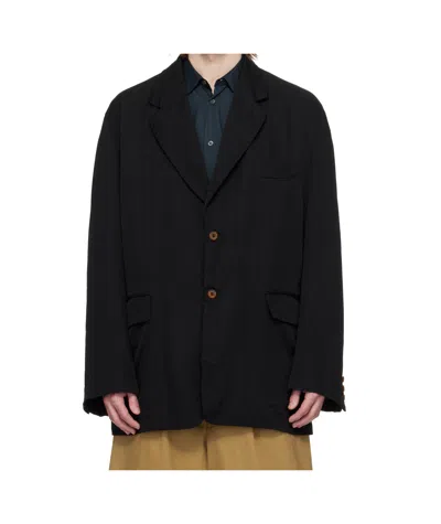 Comme Des Garçons Long-sleeved Suit Jacket In Black