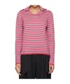 Comme Des Garçons Long-sleeved Sweater In Red