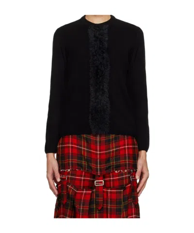 Comme Des Garçons Long-sleeved Sweater In Black