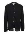 Comme Des Garçons Shirt Ribbed Buttoned Cardigan In Black