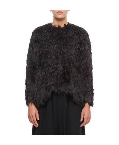 Comme Des Garçons Long-sleeved Sweater In Black