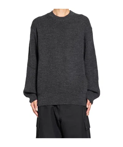 Comme Des Garçons Long-sleeved Sweater In Gray