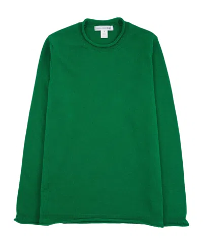 Comme Des Garçons Long-sleeved Sweater In Green