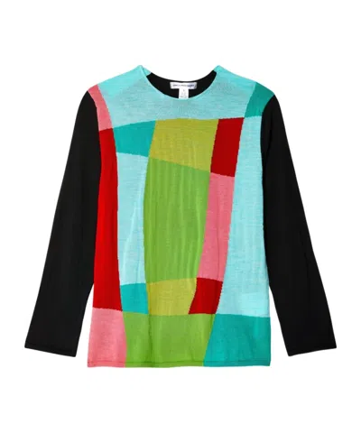 Comme Des Garçons Long-sleeved Sweater In Multicolor