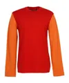 Comme Des Garçons Long-sleeved Sweater In Red