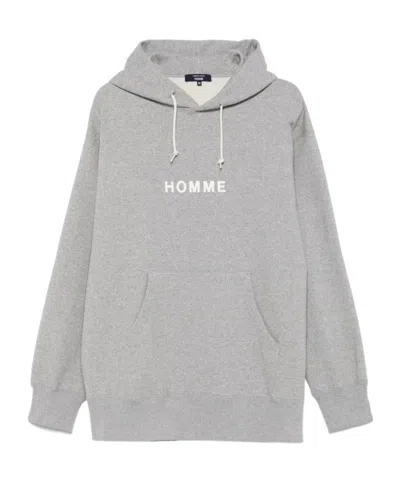 Comme Des Garçons Long-sleeved Sweatshirt In Gray