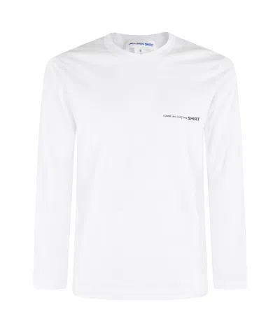 Comme Des Garçons Long-sleeved T-shirt In White