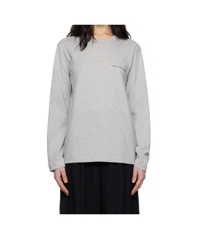 Comme Des Garçons Long-sleeved T-shirt In Gray