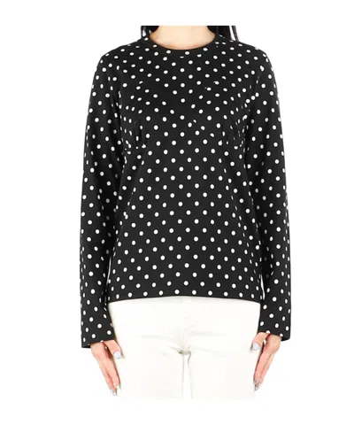 Comme Des Garçons Black Polka Dots Pattern Print Cardigan
