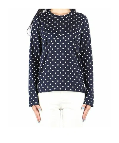 Comme Des Garçons Black Polka Dots Pattern Print Cardigan