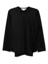 Comme Des Garçons Polyester Smooth Tee In Black