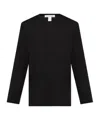 Comme Des Garçons Round Collar And Long-sleeved T-shirt In Black