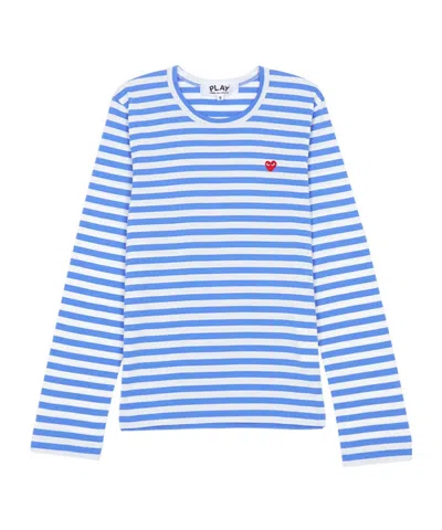 Comme Des Garçons Long-sleeved T-shirt In Blue