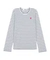 Comme Des Garçons Long-sleeved T-shirt In Blue