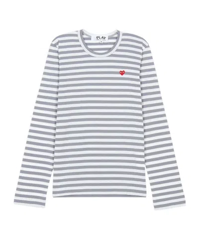 Comme Des Garçons Long-sleeved T-shirt In Blue