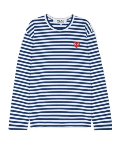 Comme Des Garçons Long-sleeved T-shirt In Blue